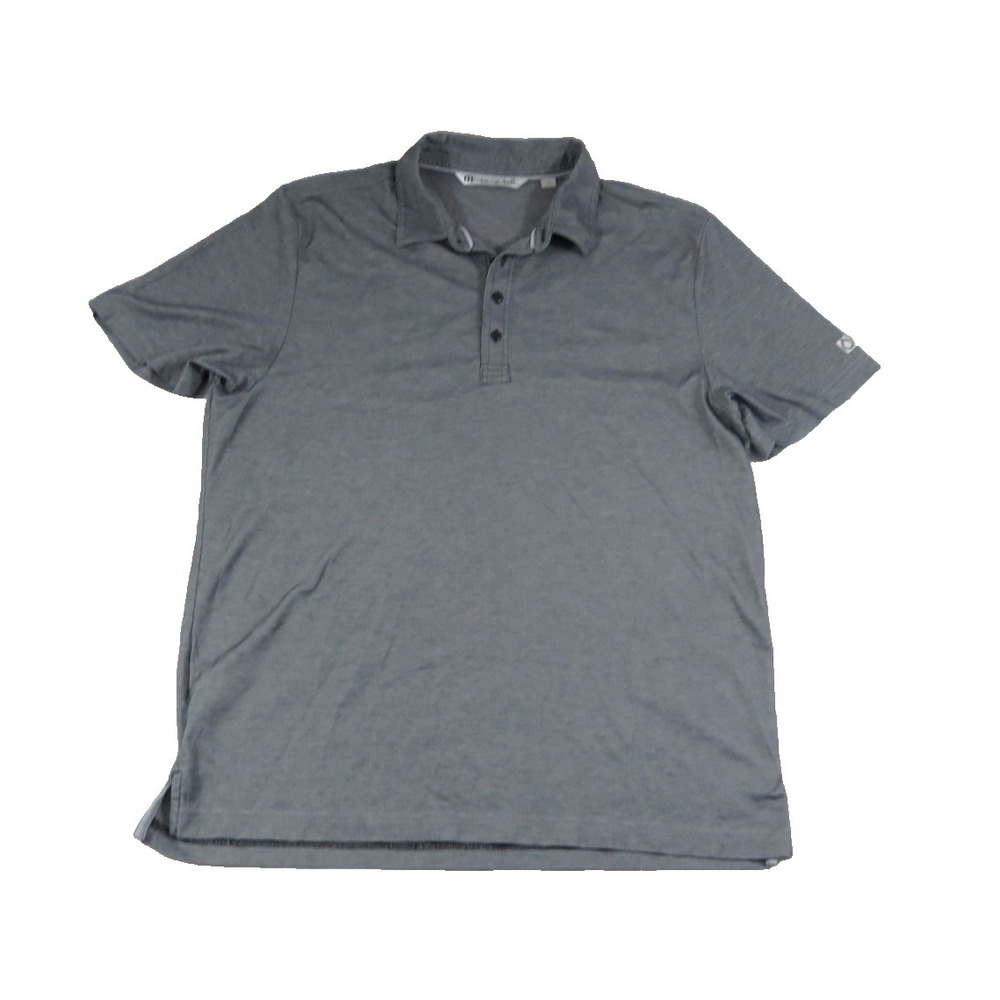 TravisMathew Vitol Polo Shirt Mens XL Gray‎ Pima Cotton Blend Performance Golf